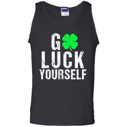 Go Luck Yourself Funny Saint Patrick_s Day T-shirt Black