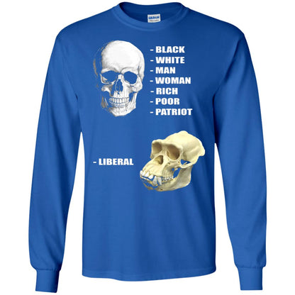 Funny Cool Skulls T-shirt Modern America Patriot Liberal Royal
