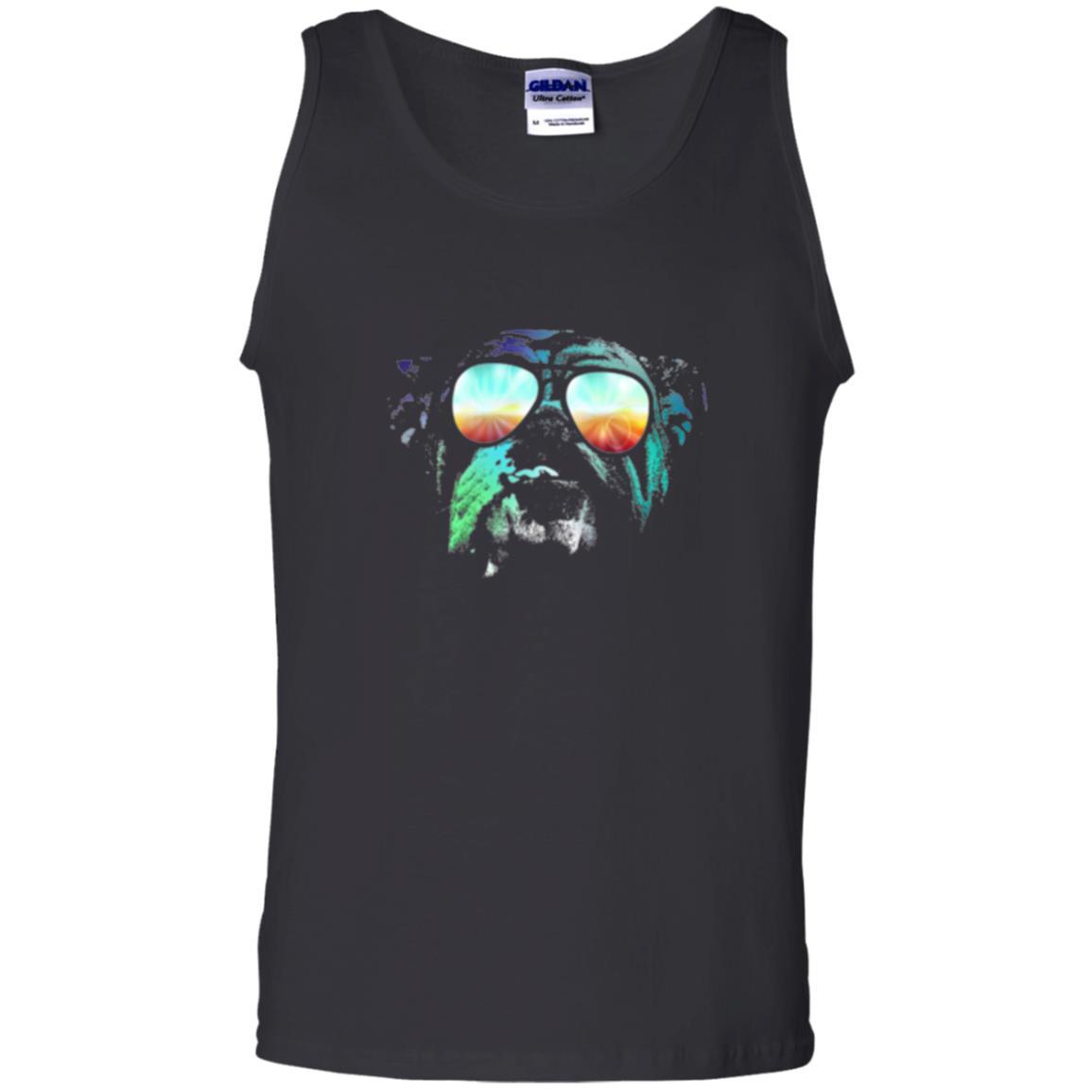 Pitbull Lover T-shirt English Bulldog Neon Dog T-shirt Black