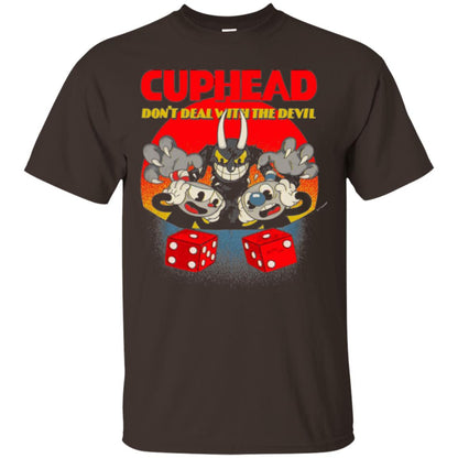 Video Game T-shirt Cuphead And Mugman Devil_s Dice Dark Chocolate
