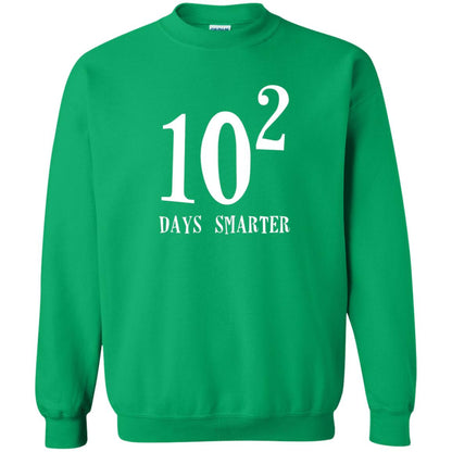 Funny Math 100th Day T-shirt 10 Squared Is 100 Days Smarter Irish Green