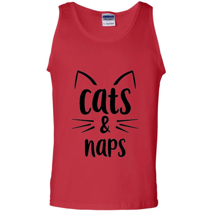 Cats And Naps Lovers T-shirt Red