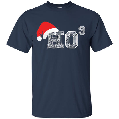 Christmas T Shirt Ho Ho Ho X 3 Third Power Navy