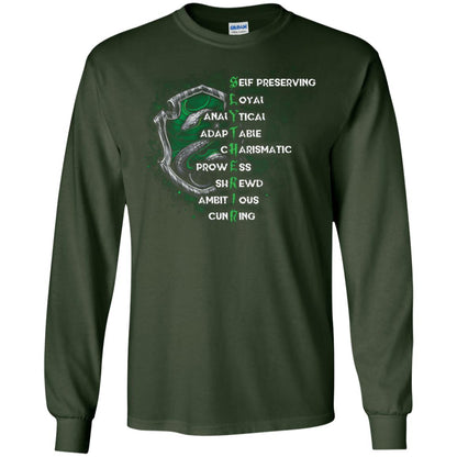 Slytherin House Harry Potter Fan Shirt Forest Green