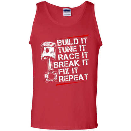 Racecar Steps T-shirt Build It Turn It Race It Red