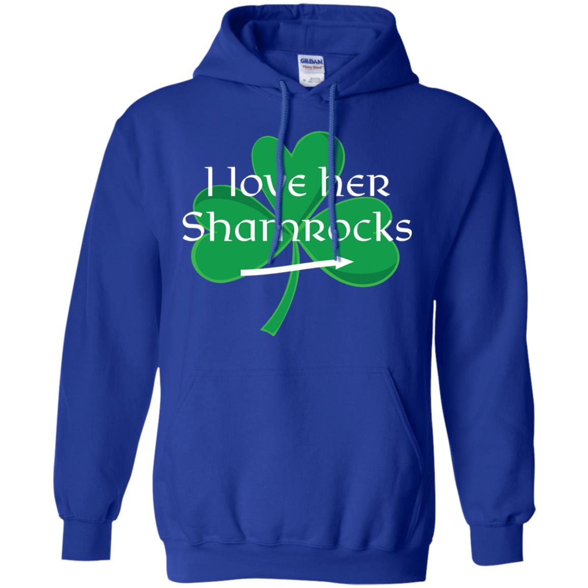 Saint Patrick_s Day T-shirt I Love Her Shamrocks Royal