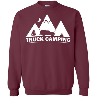 Truck Camping Night Landscape And Adventures T-shirt Maroon