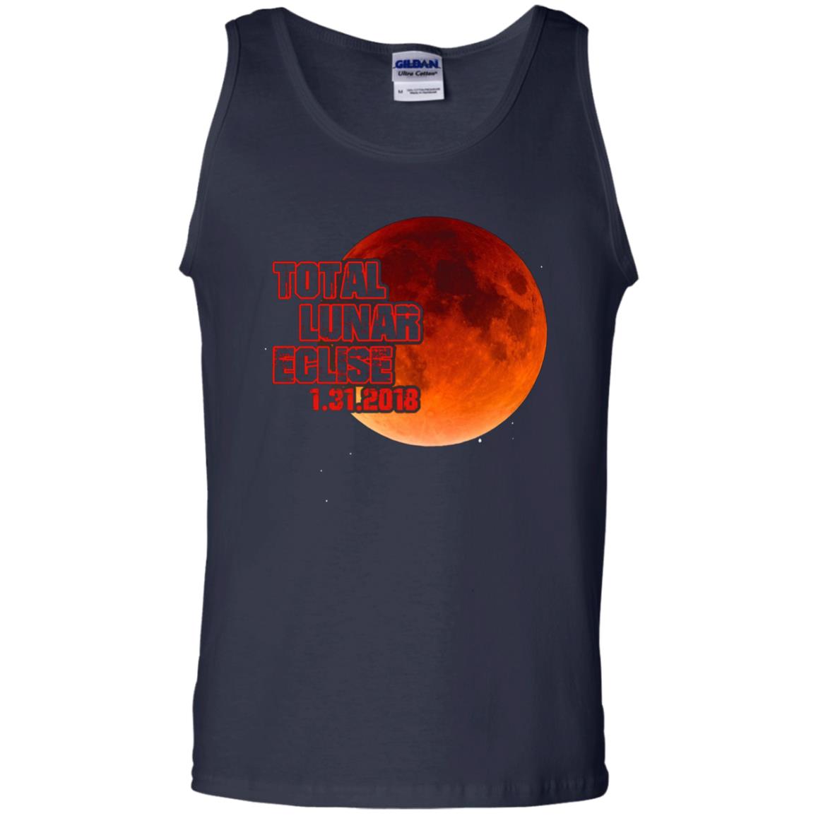 Blood Moon T-shirt Total Lunar Eclipse 1.31.2018 Navy
