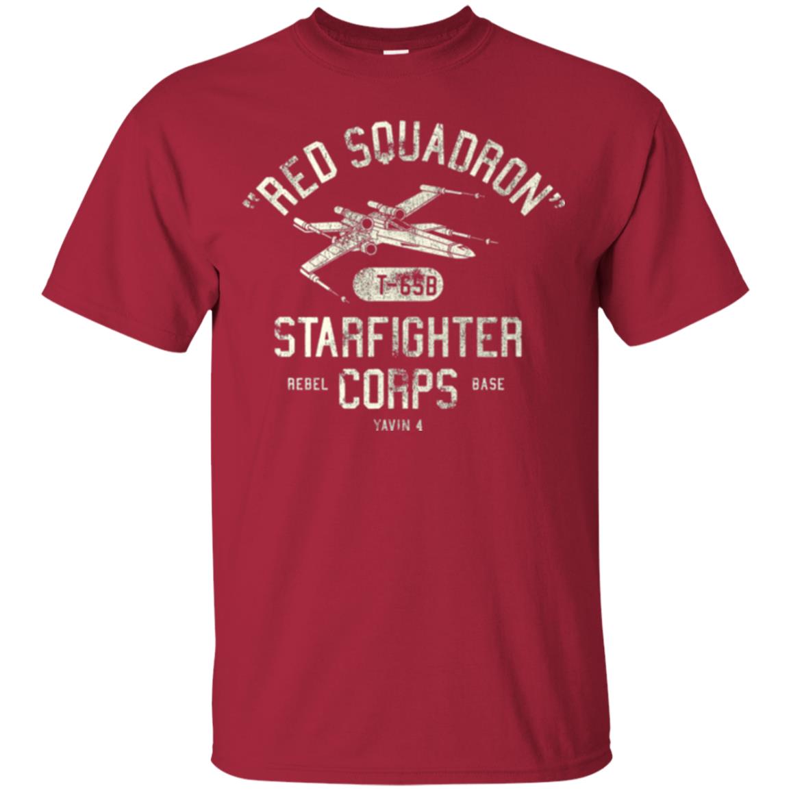 Movie T-shirt Red Squadron Starfighter Rebel Corps Base Cardinal