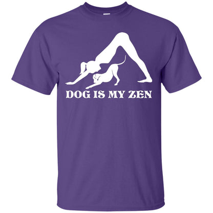 Yoga Dog T-shirt Dog Is My Zen Purple