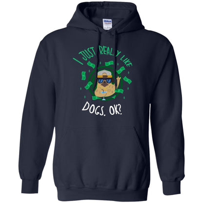 Dog Lover T-shirt I Just Really Like Dogs, Ok Navy