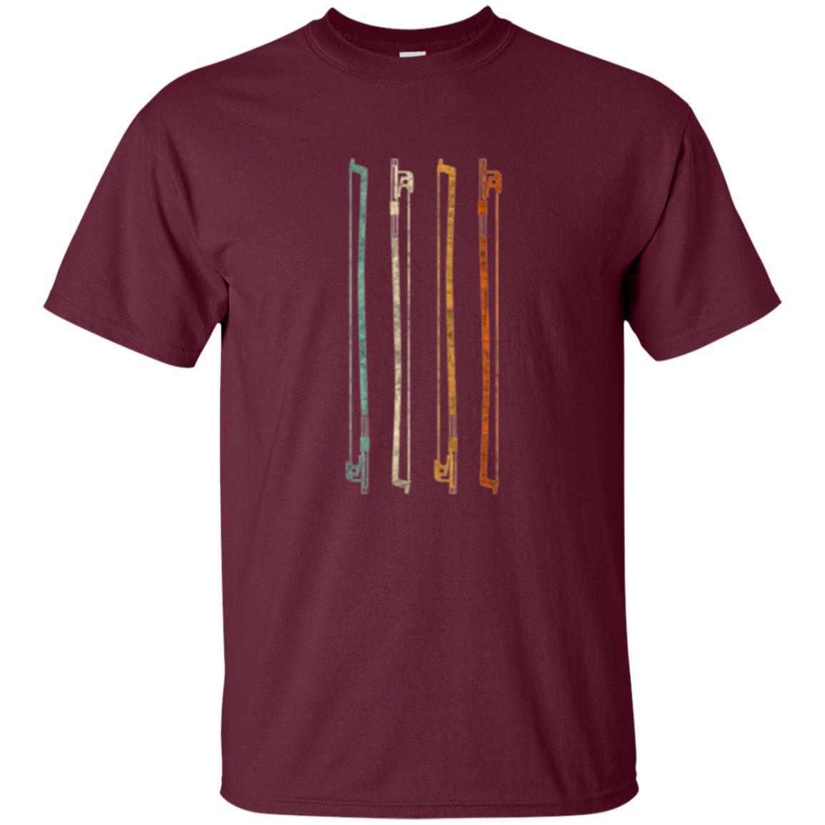 String Player T-shirt Vintage Retro 70s Orchestra Maroon