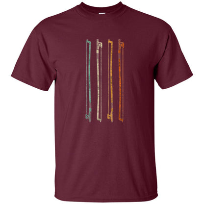 String Player T-shirt Vintage Retro 70s Orchestra Maroon