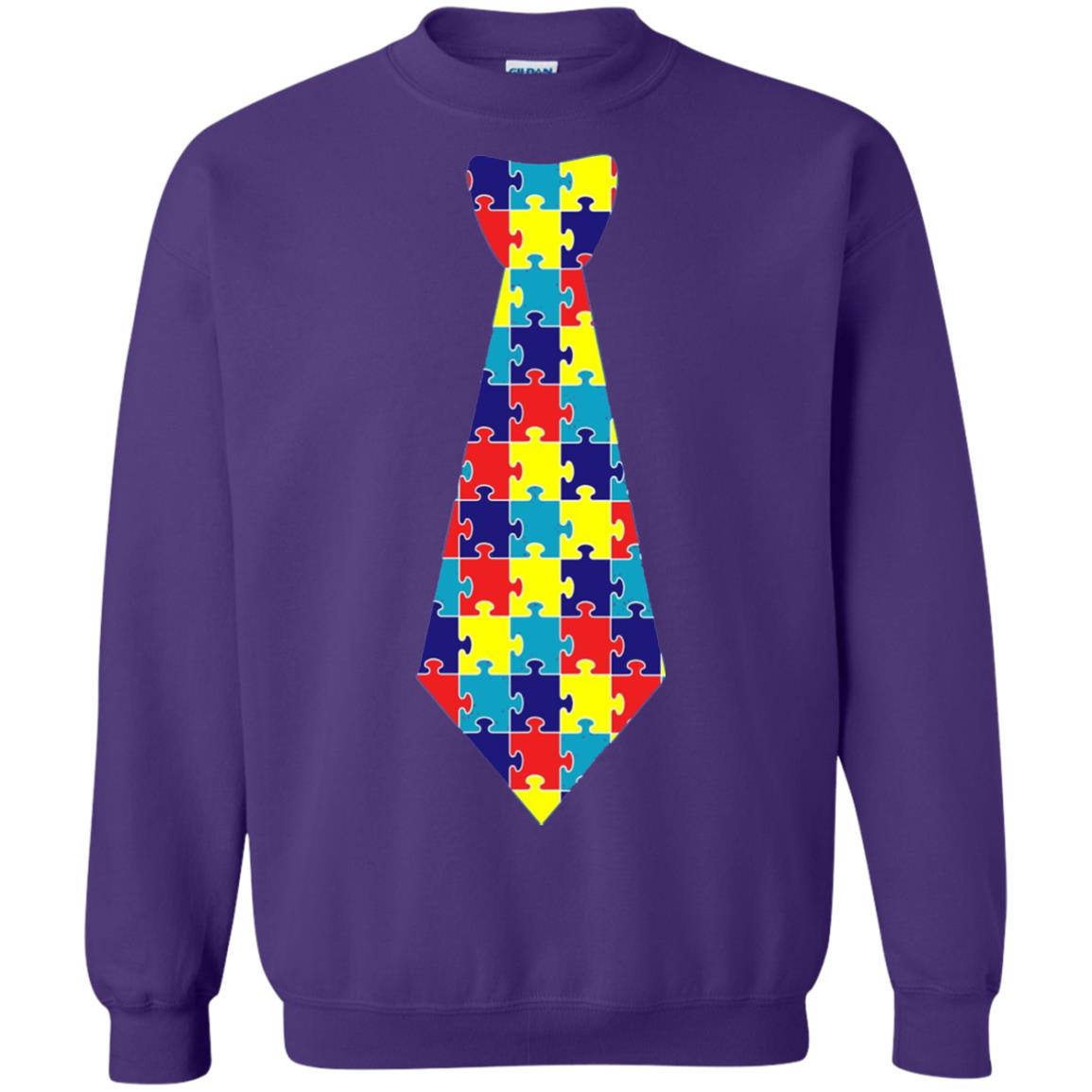 Autism Awareness T-shirt Puzzle Neck Tie 2018 Purple