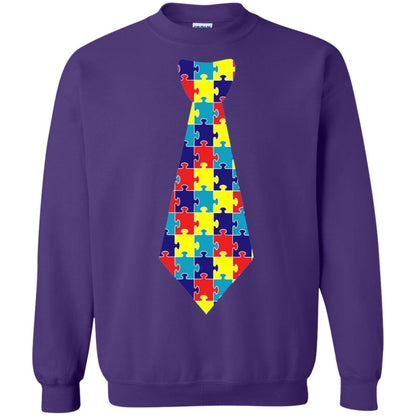 Autism Awareness T-shirt Puzzle Neck Tie 2018 Purple