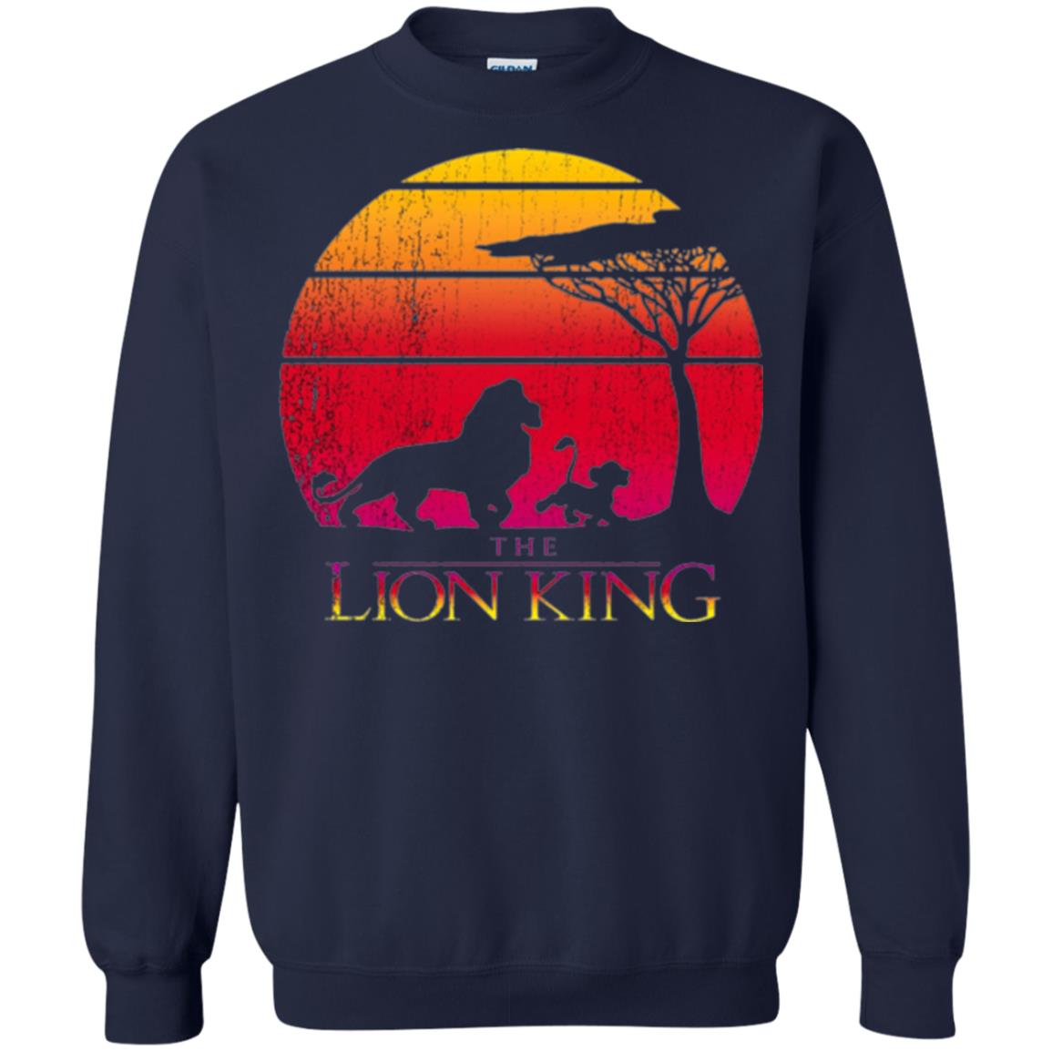 Cartoon T-shirt Lion King Vintage Sunset Navy