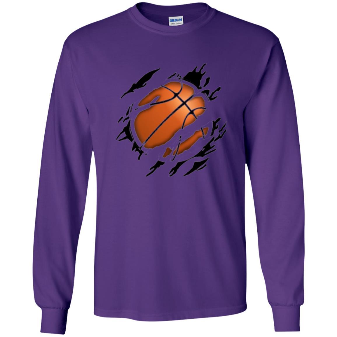 Basketball Lover T-shirt Basketball In Me Purple
