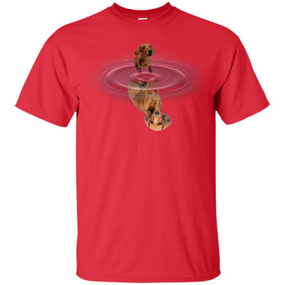 Little Dachshund And Big Shadow Shirt Red