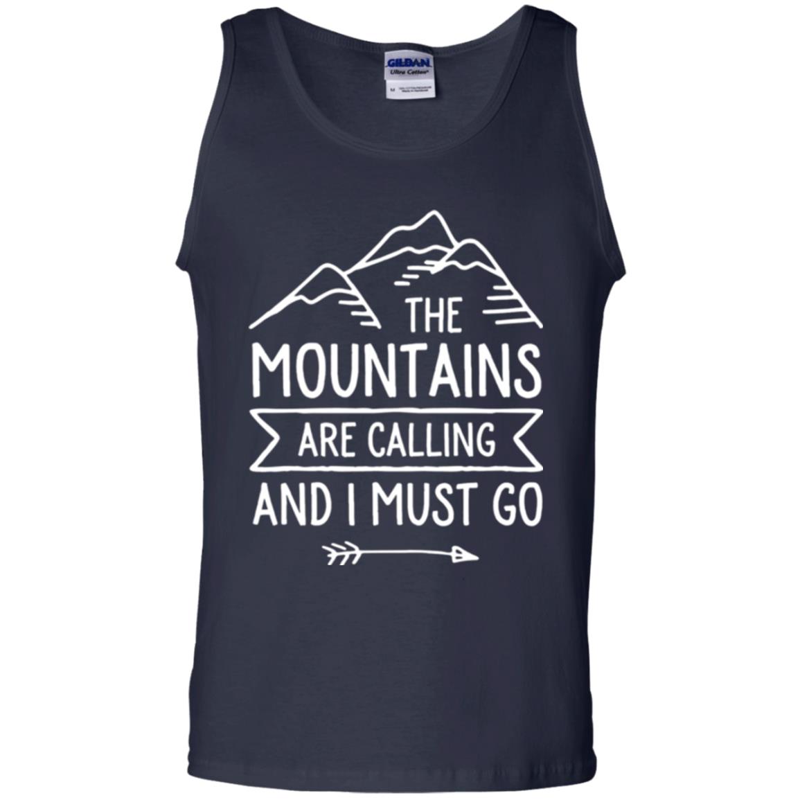 Climbing Mountain T-shirt The Mountains Are Calling And I Must Go Navy