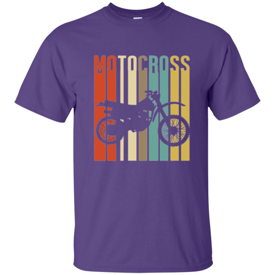 Dirt Bike Silhouette T-shirt Cool Vintage Motocross Purple