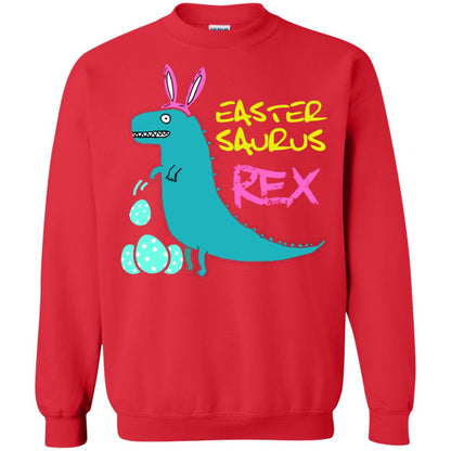 Easter Saurus Trex Bunny Dinosaur T-shirt Red