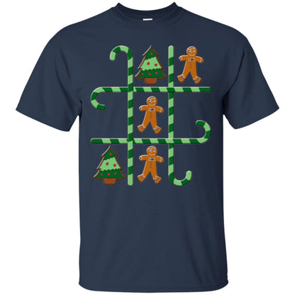 Christmas T-shirt Tic Tac Toe Board Game Navy