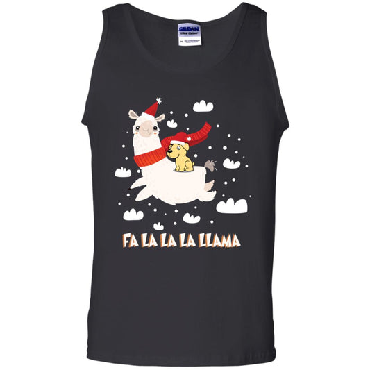 Fa La La La Llama With Labrador X-mas Gift Shirt Black