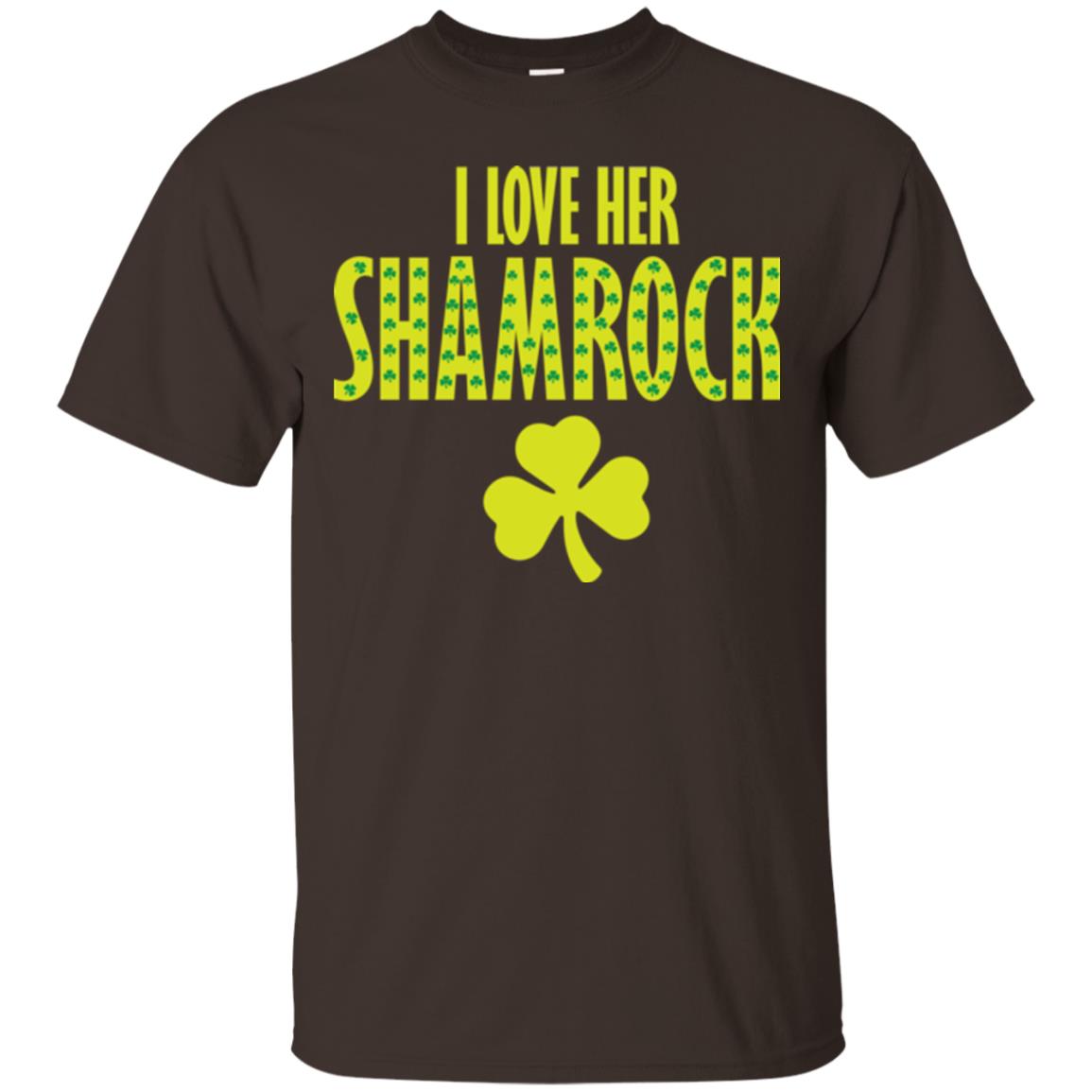 St. Patrick's Day T-shirt I Love Her Shamrock Dark Chocolate
