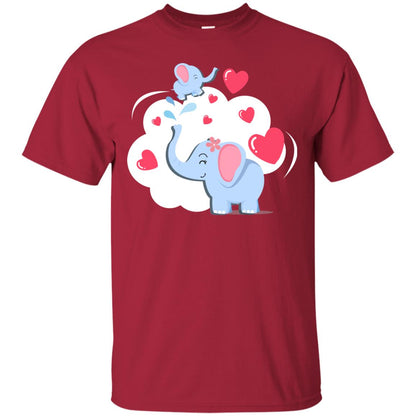 Mothers Day On 13th Of May Elephant Mom And Kid Shirt Cardinal