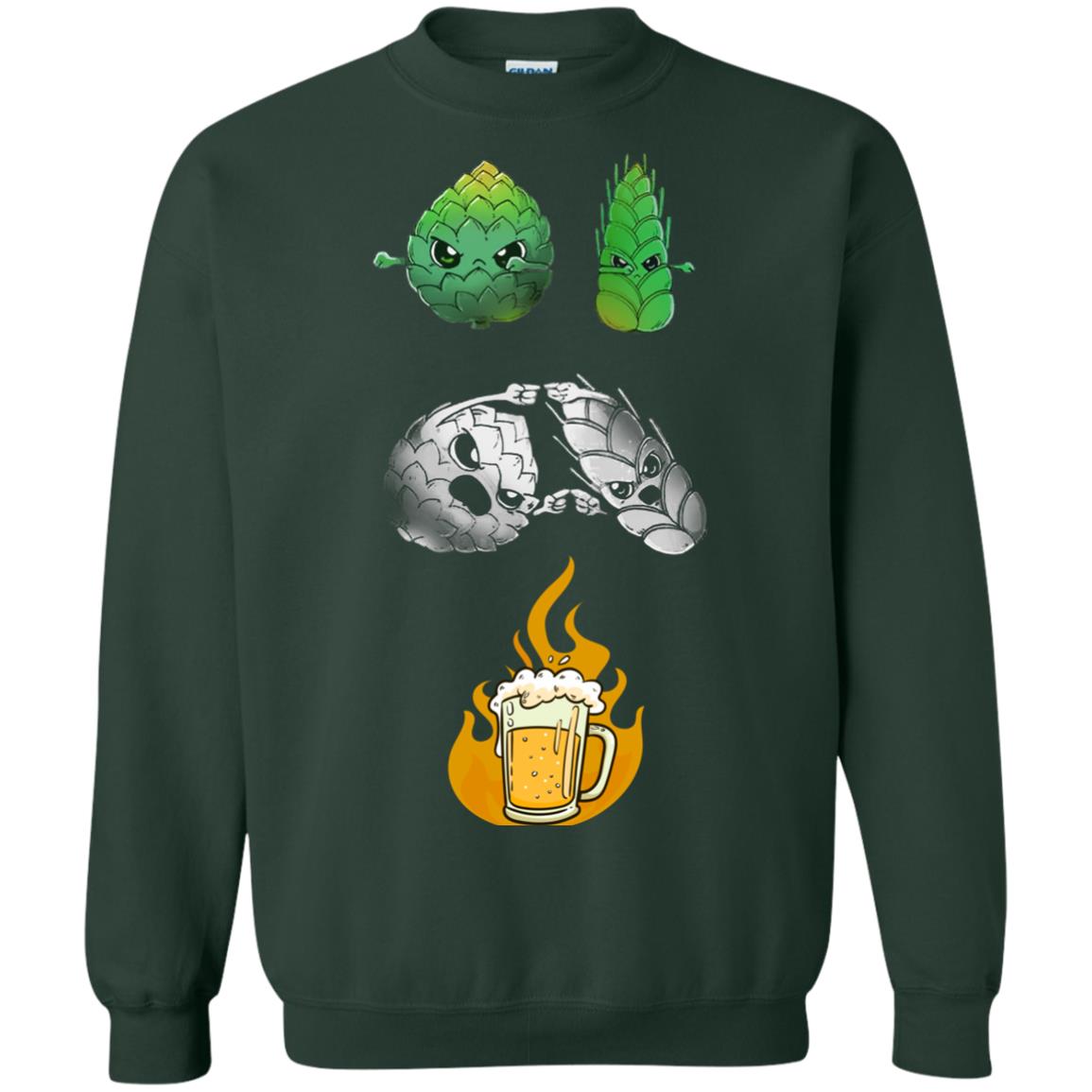 Beer Lover T-shirt Beer Fusion Flags Forest Green