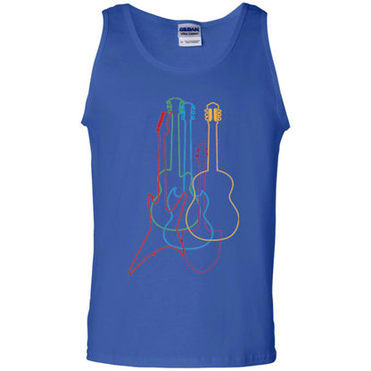 Colored Guitars Electric Acoustic Classical T-shirt Royal