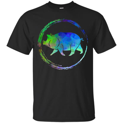 Hog Pig And Boar Lover Colorful Art Shirt Black