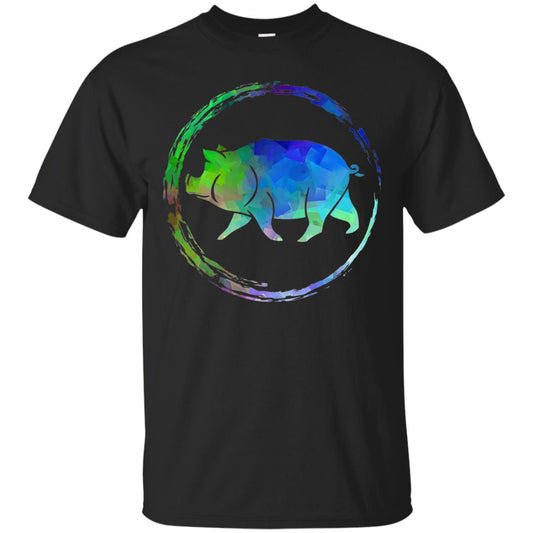 Hog Pig And Boar Lover Colorful Art Shirt Black