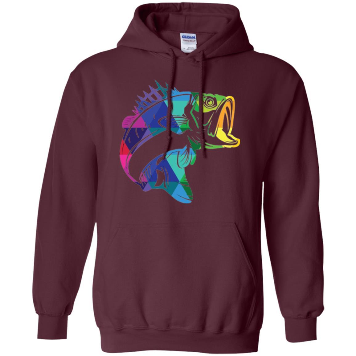 Fisherman T-shirt Fish For Bass Maroon