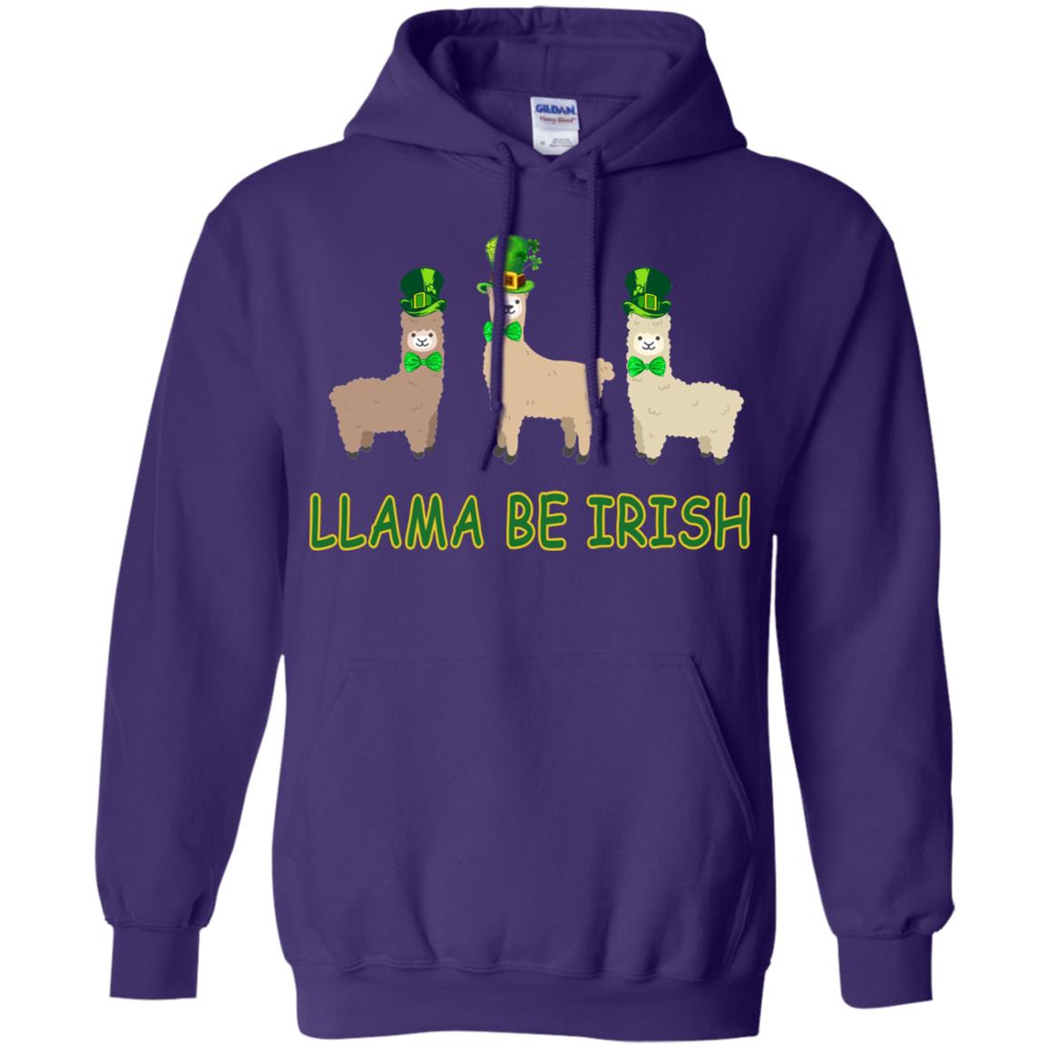 Llama Be Irish Ireland Gift Shirt Purple