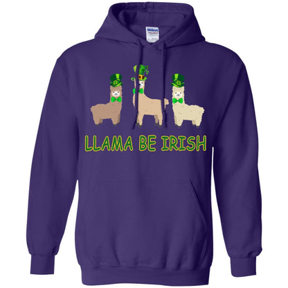 Llama Be Irish Ireland Gift Shirt Purple