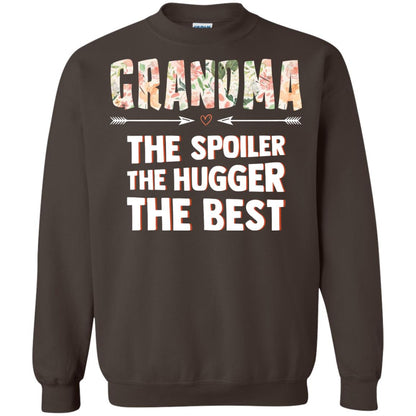 Grandma The Spoiler The Hugger The Best Nana Shirt Dark Chocolate