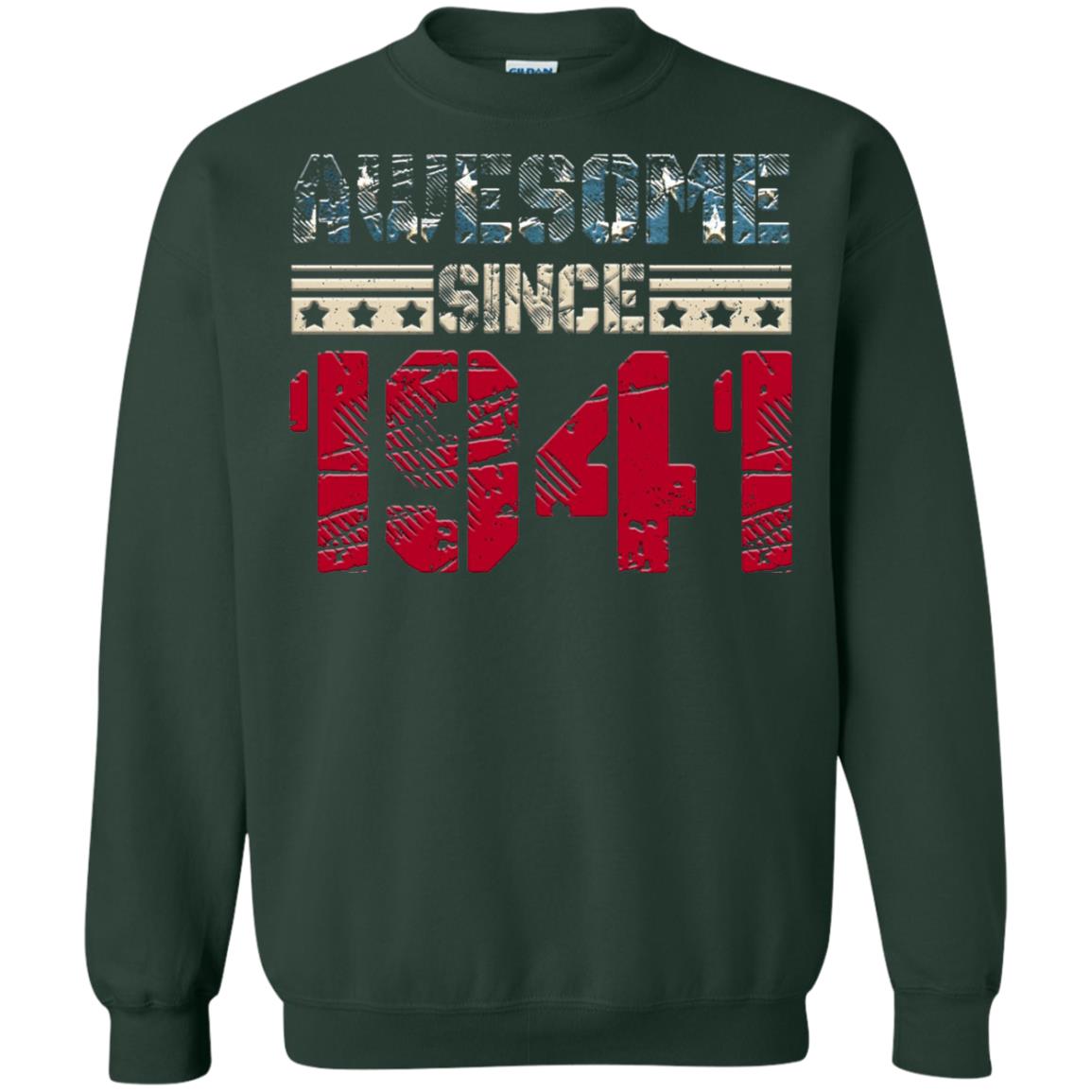 Awesome Since Legends Born In 1941 77 Years Old Birthday Shirt For Dad Or Papa Forest Green