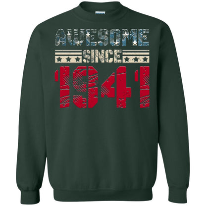 Awesome Since Legends Born In 1941 77 Years Old Birthday Shirt For Dad Or Papa Forest Green