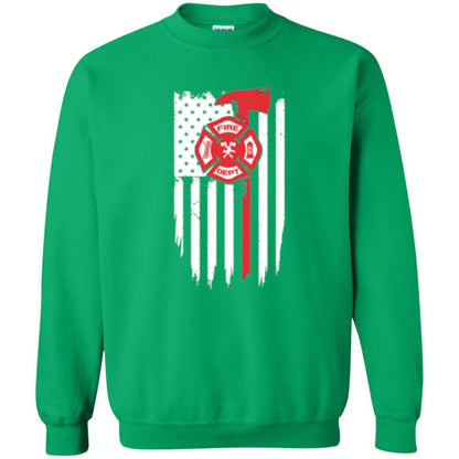 Firefighter T-shirt American Flag Proud Of Us Fireman Irish Green