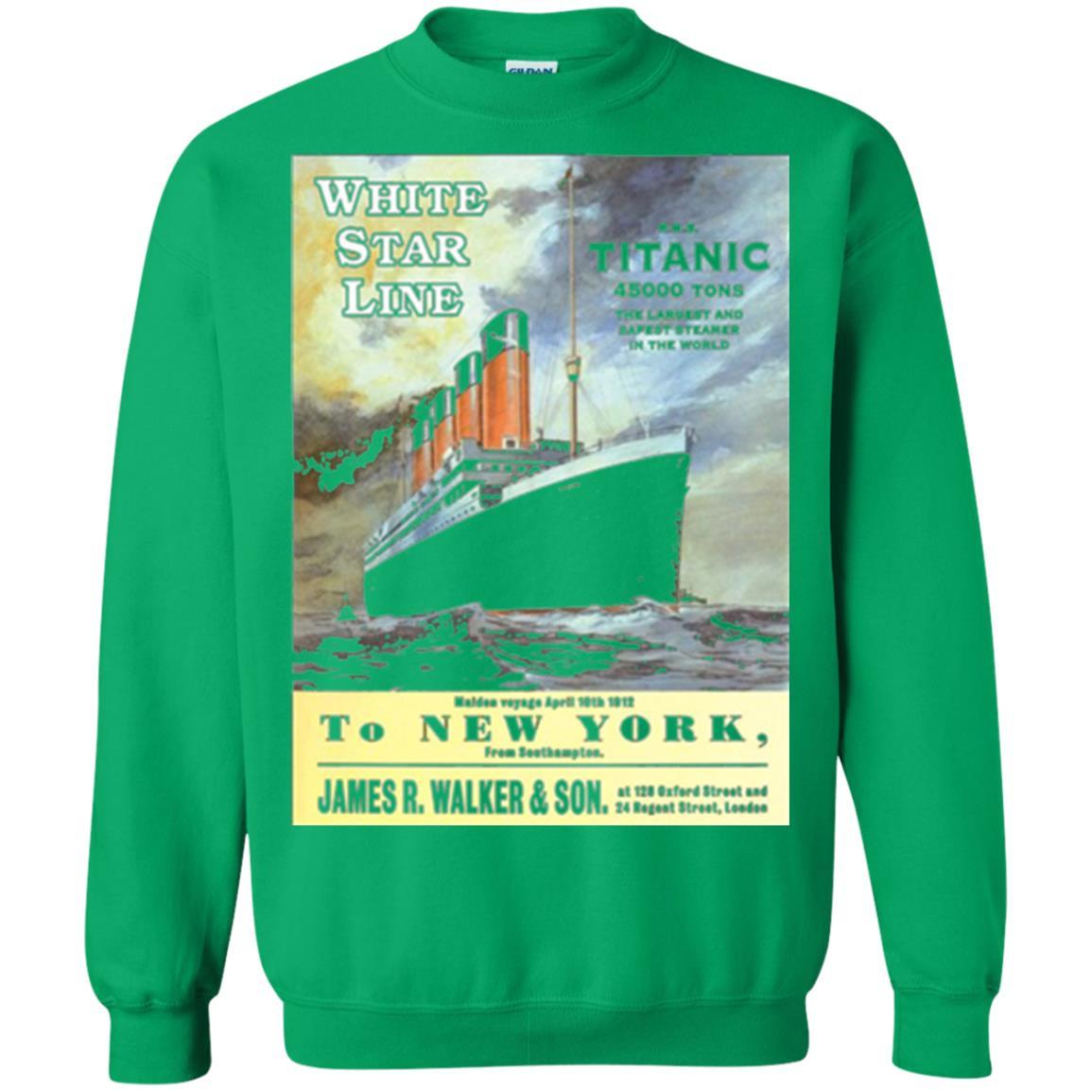 Film T-shirt Sailing Ship Cruise Vintage Poster Irish Green