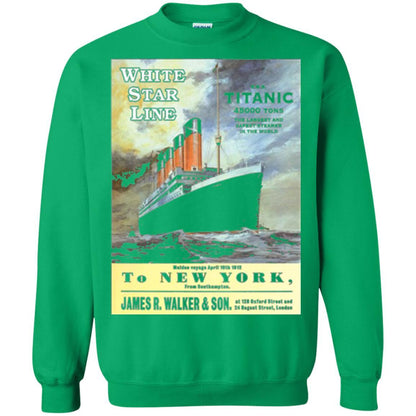 Film T-shirt Sailing Ship Cruise Vintage Poster Irish Green