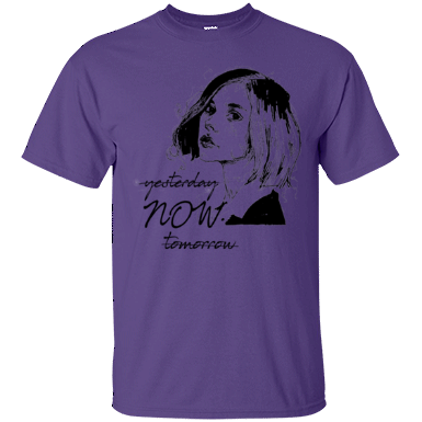 Delete Yesterday No Tomorrow Just Now Funny Quotes T-shirt Purple