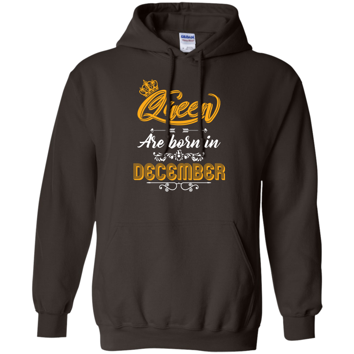 Brithday T-Shirt Queen Are Born In December Dark Chocolate