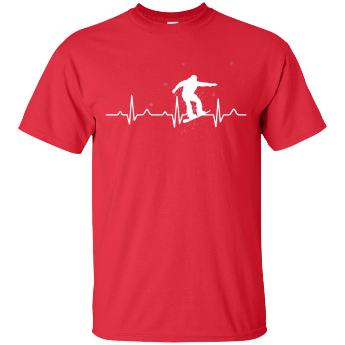 Heartbeat Snowboarding T-shirt Red