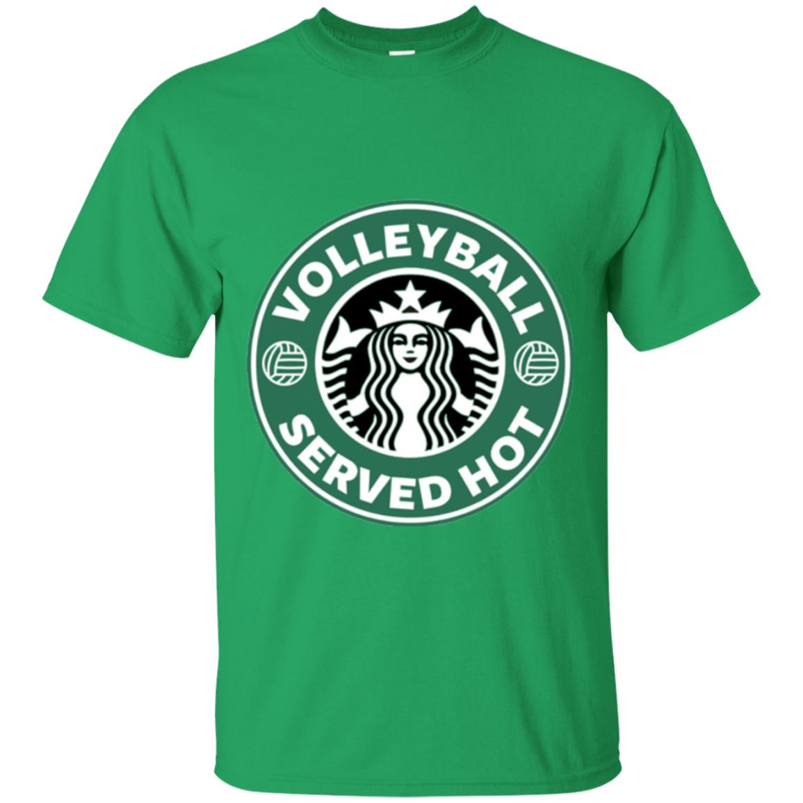 Volleyball Lovers T-shirt Served Hot Irish Green