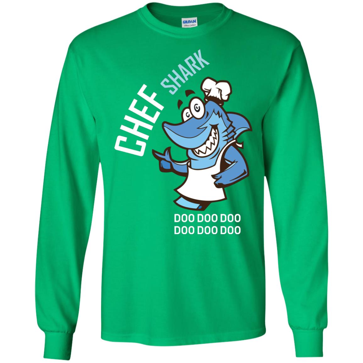 Chef Shark Doo Doo Doo Shirt For Cooker Irish Green