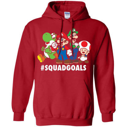 Nintendo Super Mario Luigi #squadgoals Gamer T-shirt Red