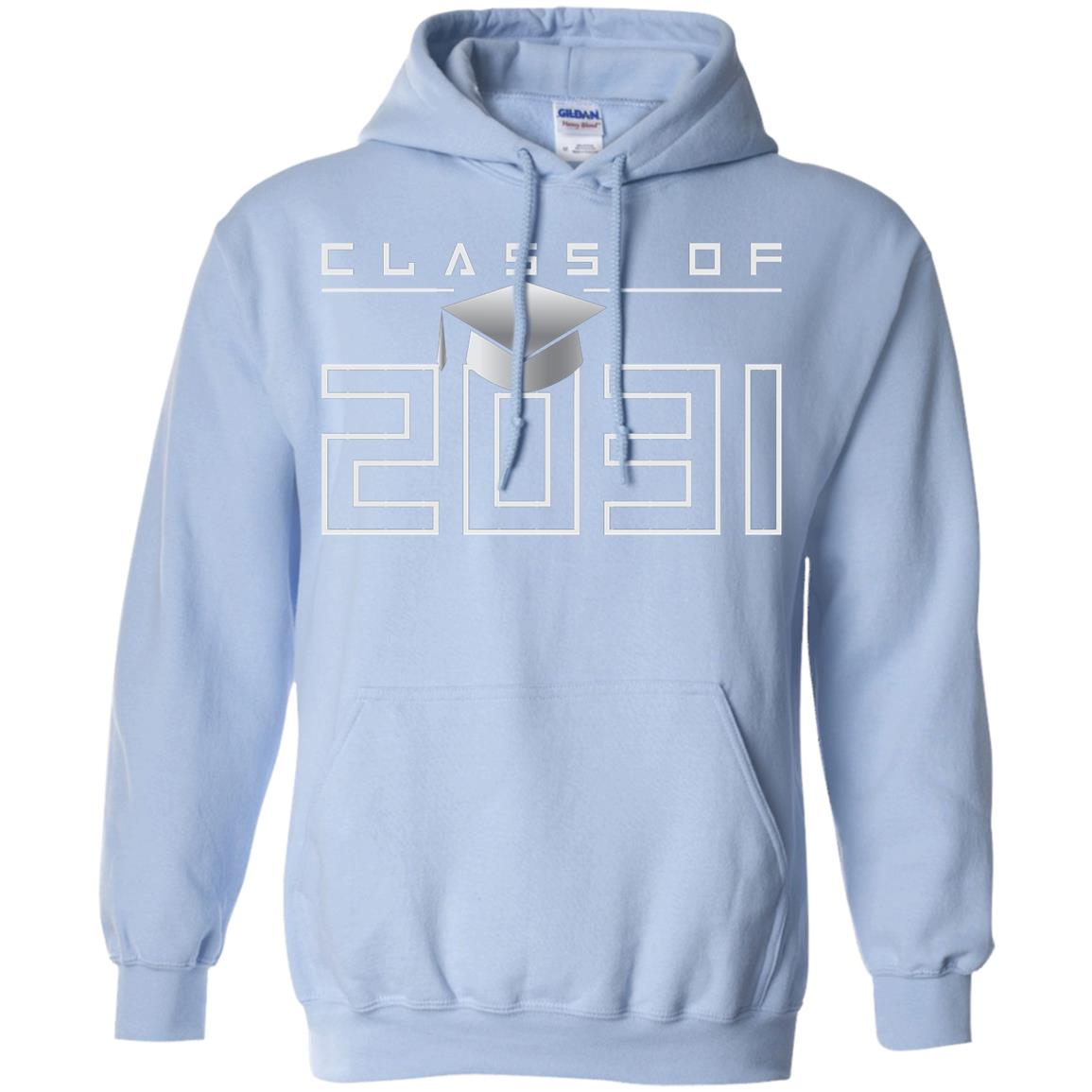 Class Of 2031 Kindergarten First Day Of School Graduate In 2031 Shirt Light Blue