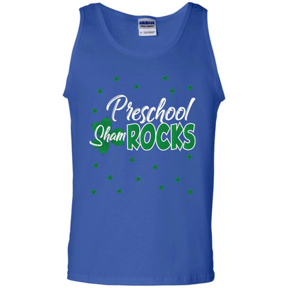 Preschool Shamrocks St. Patrick_s Day School T-shirt Royal